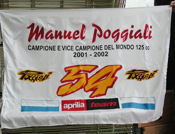 Bandiera Pilota MANUEL POGGIALI - Clicca l'immagine per chiudere